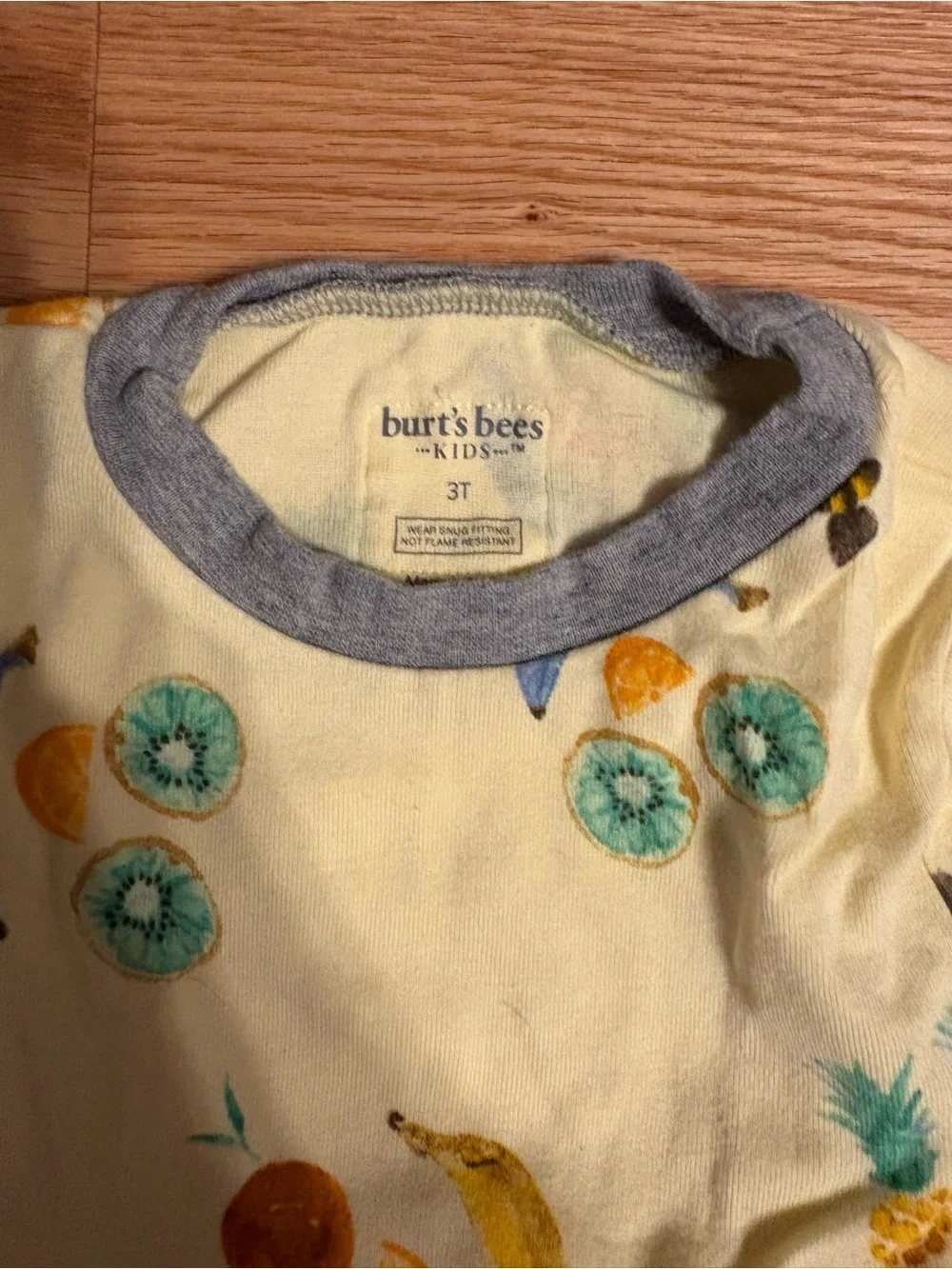 Burt's Bees Baby Yellow & Cream Cotton Pajama Set with Fruit and Puppy Prints